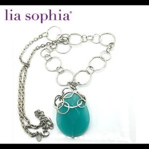 Lia Sophia NWT Shore Line Necklace Turquoise